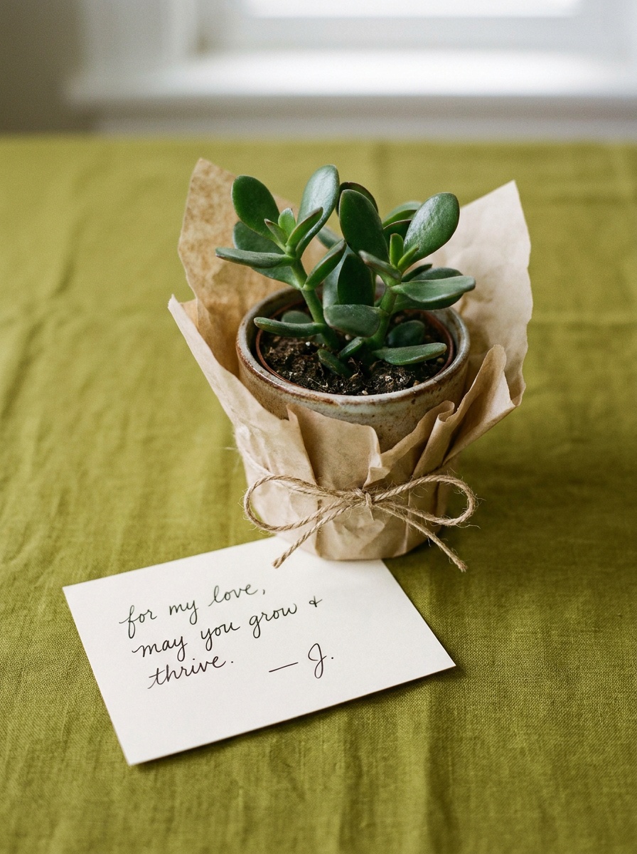 Suculenta verde em tons suaves